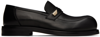 MARTINE ROSE BLACK BULB TOE LOAFERS