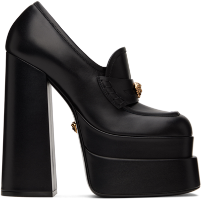 Versace Black Aevitas Platform Heels In 1b00v Black-