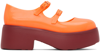 Melissa Farah Platform Mary Jane In Ac031 Orange