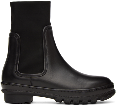 Legres Black Leather Chelsea Boots