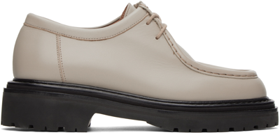 Legres Beige Leather Derbys In Bone