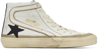 Golden Goose White Slide High-top Sneakers In 11198 White/yellow