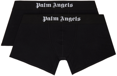 Palm Angels Logo Waistband Boxers In Black