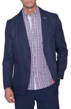 Tailorbyrd Textured Basics Two Button Notch Lapel Sport Coat In Navy