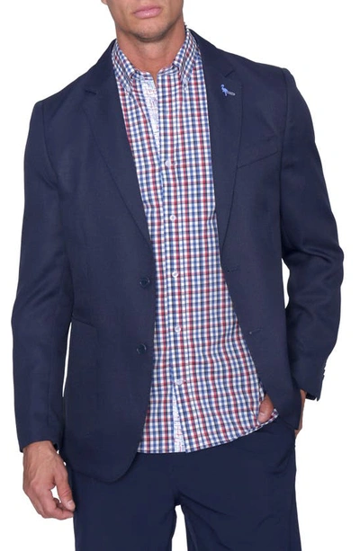 Tailorbyrd Textured Basics Two Button Notch Lapel Sport Coat In Navy