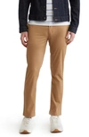 14th & Union The Wallin Stretch Twill Trim Fit Chino Pants In Tan Kelp