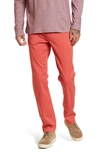 14th & Union The Wallin Stretch Twill Trim Fit Chino Pants In Red Apple