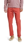 14th & Union The Wallin Stretch Twill Trim Fit Chino Pants In Rust Spice