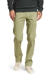 14th & Union The Wallin Stretch Twill Trim Fit Chino Pants In Olive Acorn