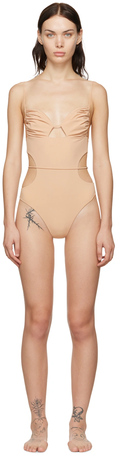 Nensi Dojaka Ssense Exclusive Beige One-piece In 509 Chanter