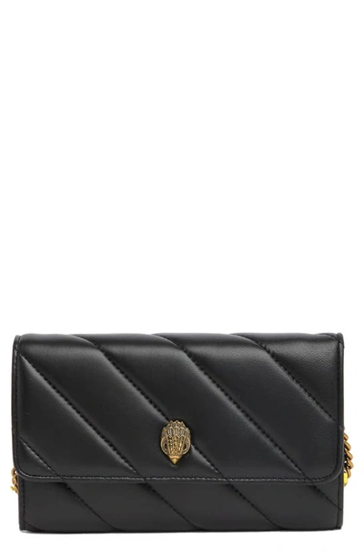 Kurt Geiger Soho Leather Wallet On Chain In Black