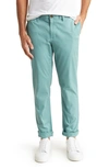 14th & Union The Wallin Stretch Twill Trim Fit Chino Pants In Green Seaglass