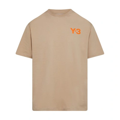 Y-3 Classic Chest Logo T-shirt In Beige