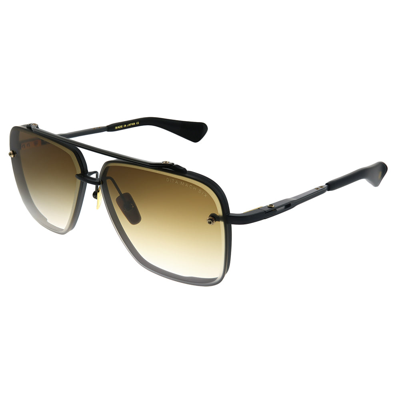 Dita Match-six Dt Dts121-62-03 Unisex Aviator Sunglasses In Black