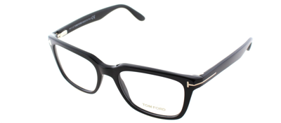 Tom Ford Ft5304 001 Unisex Rectangle Eyeglasses 54mm In Black