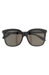 Mohala Eyewear Keana Special Low 54mm Polarized Square Sunglasses In Black Lava