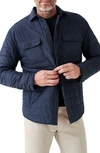 Faherty Reversible Snap-up Shirt Jacket In Blue