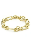Lagos 18k Yellow Gold Signature Caviar Fluted Oval Chain Bracelet, 7 In Gold