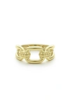 Lagos Signature Caviar Oval Link Ring In Gold