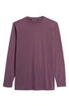 Travismathew The Crew Long Sleeve T-shirt In Mauve Wine