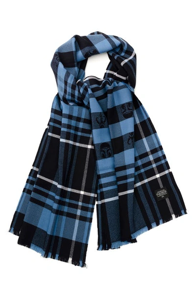 Cufflinks, Inc Mandalorian Tartan Merino Wool Scarf In Blue