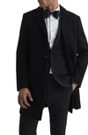 Reiss Gable Wool Blend Overcoat In Black