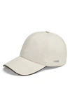 Zegna Logo-plaque Cotton Baseball Cap In White