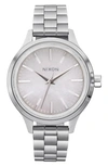 Nixon Optimist Bracelet Watch, 33.5mm In Silver / Mother Of Pearl