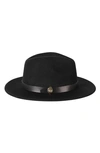 Kg Kurt Geiger Felted Wool Fedora In Black