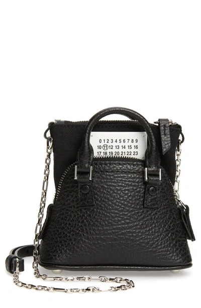 Maison Margiela 5ac Classique Baby Leather Shoulder Bag In Black