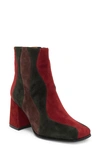 Jeffrey Campbell Lavalamp Bootie In Rust Suede Multi