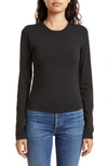 Atm Anthony Thomas Melillo Women's Long-sleeve Cotton Pullover Top In Black