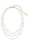 ETTIKA ETTIKA CRYSTAL STATION LAYERED NECKLACE