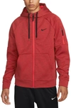 Nike Men's  Therma Therma-fit Full-zip Fitness Top In Red