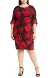 CONNECTED APPAREL ITY FAUX WRAP DRESS