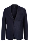 Harris Wharf London Solid Wool Blazer In Navy Blue