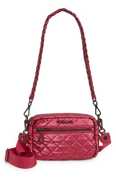 Mz Wallace Mini Crosby Nylon Crossbody Bag In Peony Pearl