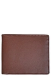 Royce New York Personalized Rfid Leather Bifold Wallet In Burgundy- Gold Foil