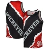 Mitchell & Ness Men's  Black, Scarlet Ohio State Buckeyes Jumbotron 2.0 Sublimated Tank Top In Black