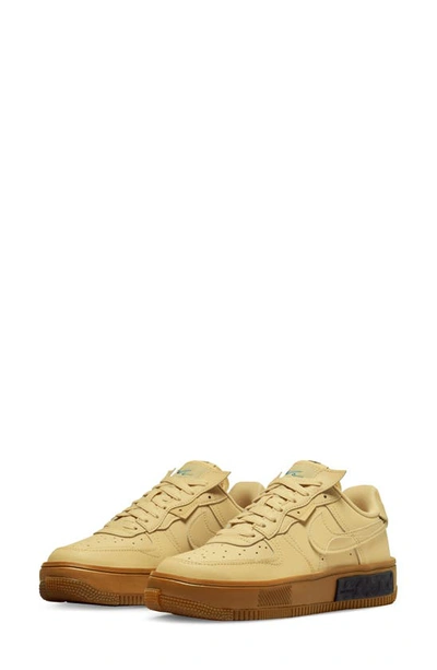 Nike Women's Air Force 1 Fontank Topa Shoes In Sesame/black