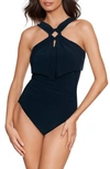 Magicsuit Liza Square-cut One-piece Swimsuit In Black