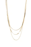ARGENTO VIVO STERLING SILVER TRIPLE LAYER CHAIN NECKLACE