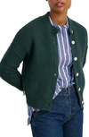 Alex Mill Chunky Cotton Cardigan In Dark Spruce