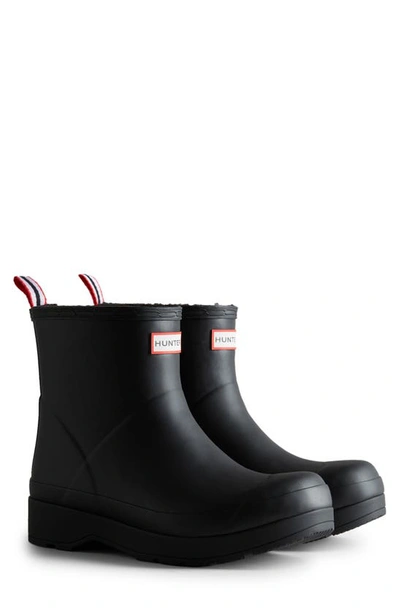 Hunter Play Short Rain Boot In Black