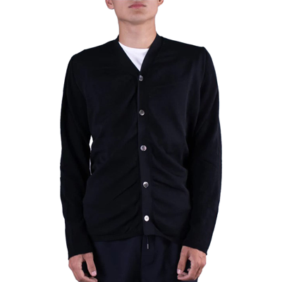 Comme Des Garçons Shirt Long-sleeve Layered Cardigan Shirt In Black