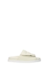 Gia Borghini Slippers And Clogs Leather Ivory In  Beige