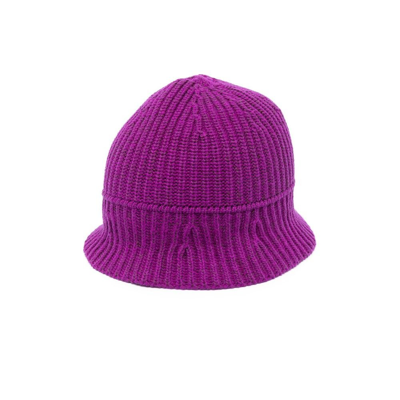 Pucci Purple Knitted Logo Beanie