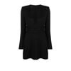 The Andamane Kate Deep V Neck Crepe Mini Dress In Black