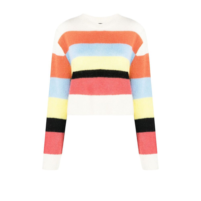 P.e Nation Neutral Nostagia Striped Knit Sweater In Yellow