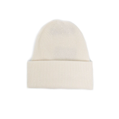 Lisa Yang Neutral Stockholm Cashmere Beanie Hat In White